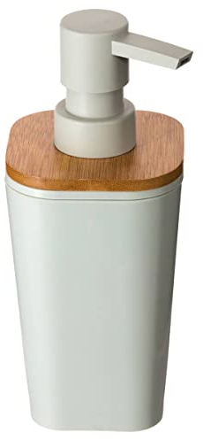 Seifenspender 200ml naturéo weiß - Seifenspender, weiß, Styropor und Bambus, Maße 7,3x7,5x17,5 cm - 5 five simply smart