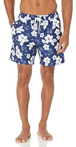 Amazon Essentials Men's Swimming Trunks with Mesh Lining, Pockets, Drawstring Closure