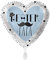 1 Folienballon Vatertag Geburtstag Bester Papa Herz blau weiß ca 45 cm ungefüllt Ballongas geeignet