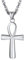 Suplight Herren Ägyptisches Zeichen Anch Kette Edelstahl Anhänger Ankh-Kreuz mit 61cm verstellbare Singapurkette Amulett Modeschmuck Accessoire für Männer Jungen