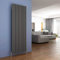 ELEGANT 1800 x 590 mm Vertical Radiators Designer Column Radiator Double Anthracite Oval Panel Central Heating