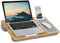 LapGear Home Office Schoßschreibtisch mit Geräteleiste, Mauspad und Handyhalterung, Eichenholzmaserung, passend für Laptops bis zu 39,6 cm (15,6 Zoll), Stil Nr. 91589