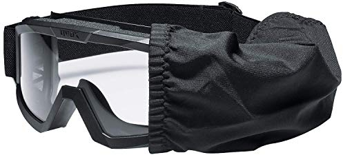 Uvex apache Jagd-Überbrille - Schutzbrille - Schlagfest & Taktisch - Anti-Beschlag, kratzfest & chemikalienbeständig - Set mit 3 Wechselscheiben