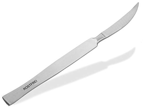 Profi Hornhautschaber Stumpfes Skalpell Creme-Schaber aus rostfreiem Edelstahl Hornhautentferner Pediküre Schaber zur sanften Entfernung der Hornhaut für die Fußpflege 16,5 cm (Modell 6)