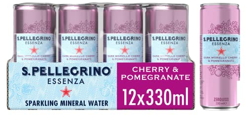 San Pellegrino Essenza Sparkling Water Lightly Flavoured Cherry & Pomegranate 12x330ml