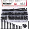 Hilitchi M6 Innensechskantschrauben-Set, Senkkopfschrauben, Bolzen, Dübel, Zylindermuttern, Krippenschrauben, Muttern, Sortiment für Möbelbeschläge, Montage (16–80 mm Sortimentskit, 140 Stück)