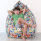 Vilber, Sitzsack für Kinder, ergonomisch und formbar. Größe: 65 x 90 cm, Füllung aus Polystyrolperlen, wasserdicht und schmutzabweisend, für den Innen- und Außenbereich. Pop-Kollektion