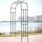 RCBDBSM Rosenbogen aus Metall Höhe 240 cm/270 cm, Breit 120cm 150cm 180cm 200cm 210cm 220cm 230cm 240cm 250cm 280cm 300cm 320cm Torbogen für Kletterpflanzen, Schwarz,H240cm-W320cm