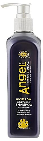 Angel Professional No Yellow Crystalline Haarshampoo 250 ML reinigt effektiv die Strähnen spült alle Unreinheiten aus und gleicht auch den Ton der Locken aus und verbessert ihre Farbe