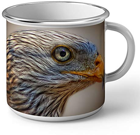 Fabulous Enamel Metal Mug 284ml 284ml Red Kite Eagle Splendid Bird of Prey Nature