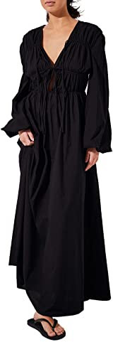 NA-KD Vestido detallado con cordón Informal, Negro, 38 para Mujer