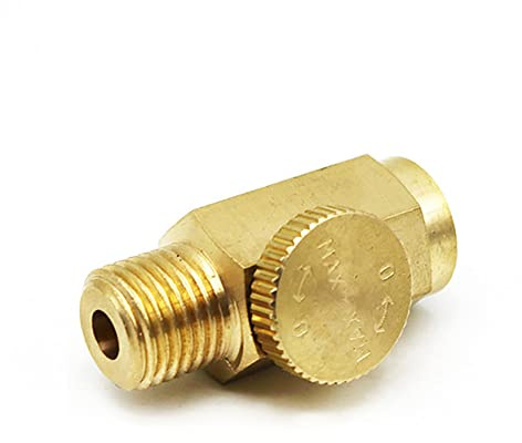 Messing-Luftregler, In-Line Luftstromregler Ventil Luftdruck Kompressor Steuerwerkzeug 1/4 Zoll NPT Fitting für 3/8 Zoll Luftschläuche