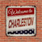 Metallschild Amerika The Stars And Stripes Flagge Welcome to Charleston City County Vintage Home Bar Schild Plaque Retro Metall Poster für Terrasse Bar Indoor Garten Dekor Raumdekoration 25,4 x 25,4