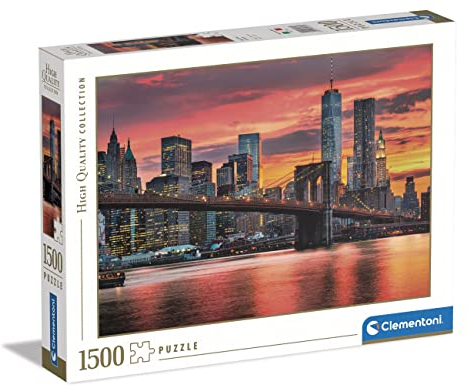 Clementoni - 31693 Collection - East River at Dusk, Puzzle 1500 Teile Für Erwachsene Und Kinder 10 Jahren, Geschicklichkeitsspiel Für Die Ganze Familie