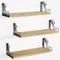 Alsonerbay Wandregal Holz Regal Wand Regalbrett, 3er Set Katzenform Schweberegal Floating Shelves Küchenregale Wandbrett Wandboard für Küche Badezimmer Kinderzimmer Wohnzimmer Braun