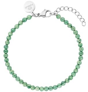 Purelei® Aventurine Armband (Silber) – Elegantes, verspieltes Damen Armband – Edelstahl – Verstellbare Länge 16-19 cm – Hawaiianisch inspiriert & wasserfest
