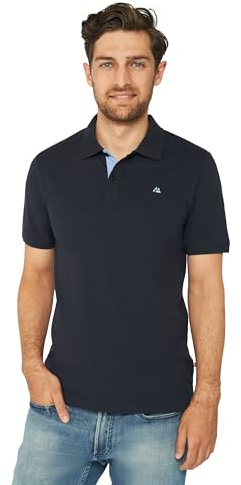 DANISH ENDURANCE Polo Hombre Manga Corta en Algodón Orgánico, 1 o 2 Pack, Azul Marino/Azul, L