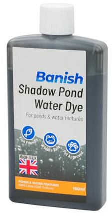 Pisces Banish Shadow Pond Dye 100ml Water Colour Algae Control Reduce Greenwater Blanketweed Growth Grey