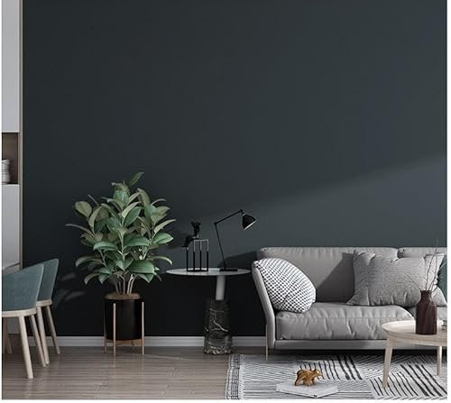 Papier Peint Intissé Gris Foncé Papier Peint 3D pour La Maison Chambre Adulte Salon Décoration,Papier Peint Mural,Papier Peint Toilette 10,05 M X 0,53 M