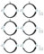 sourcing map 6 Pcs Adjustable Pipe Bracket Clamp, 5(127mm) Wall Ceiling Mount Split Ring Pipes Hanger Galvanized Iron Pipe Strap Support with Screw & Expansion Tube for Tube