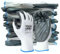 48 Pairs Nitrile Coated Gloves Red Black Nylon Safety Work Glove Use for Workshop Construction Builders Gardening Grip (White-Grey, Large [9])