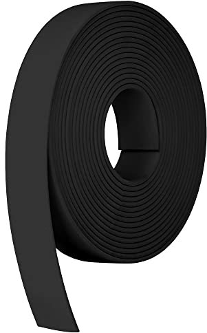 Strapworks BioThane 2,5 cm strapazierfähiges Polyester-Gurtband, Rolle, PVC-beschichtet, wasserdicht, Beta-Serie, 7,6 m, Schwarz