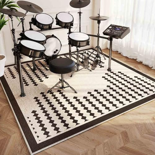 120 x 80 cm Schlagzeugteppich Schallschutz Akustik Teppich rutschfeste Trommel Teppiche Elektronisch Schlagzeug Teppich Schallschutz Teppichmatte Quadratische Schallschutzdecke Für Bass Drum Snare