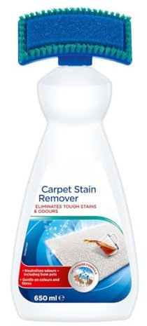 Carpet Stain Remover 650ml With Cleaning Applicator Brush Neutralises Odours Ideal To Remove Stubborn Stains And Odour Including From Pets