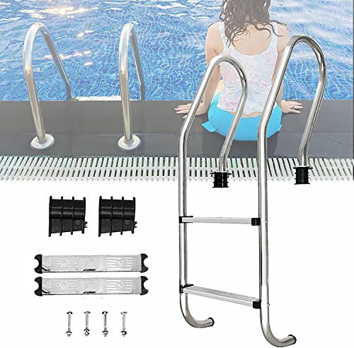 7LiuYueFei6 Pasamanos para Piscinas Barandilla para Piscinas Barandilla para Piscinas Escalera para Piscinas, Escalera enterrada Antideslizante de 2 escalones, Escalera para Varias Piscinas