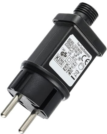 EPLZON 31 V 9 W LED Transformador Toma Intermitente IP44 Adaptador Piloto con Temporizador 8 Modos para Luces de Decoración Intermitentes Luces de Hielo Cortina Luminosa Iluminación de Jardín