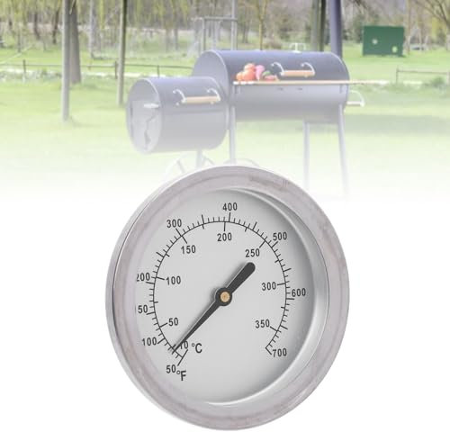 Acciaio Inossidabile Termometro per Forno a Quadro Grande con Calibro Temperatura in Chiara, Termometro per Forno da Cucina da Cucina, 700 ° F, Lavastoviglie Sicuro per Barbecue,