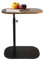 C Shaped End Table, Side Table for Sofa, End Table for Living Room, Adjustable Height TV Tray, Swivel Couch Side Table That Slides Under (Walnut)