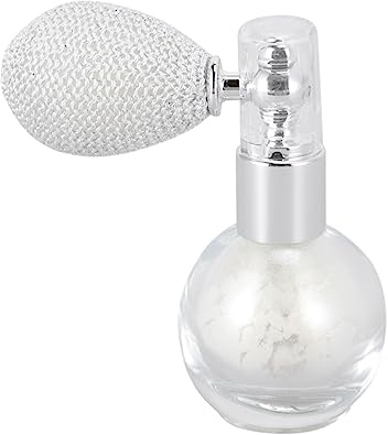 TOGEVAL Highlighter Pudersprüher Perlweiß Lose Puder Sprühwerkzeug Für Gesicht Körper Haare Parfümflasche Ölfrei Talkfrei Für Damen Mädchen