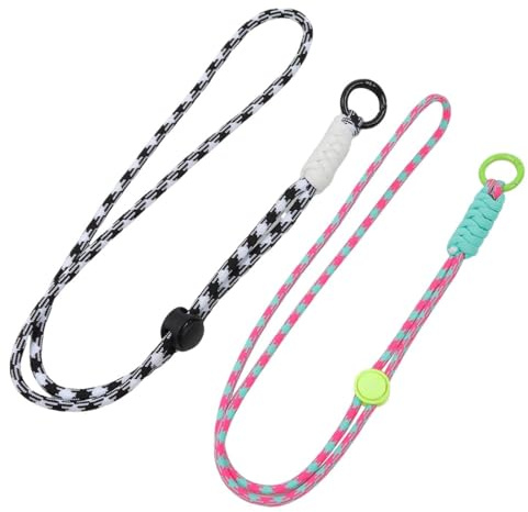 TEOZBLU 2 Pcs Corde De Suspension Tressée,Tour De Cou Porte Clé, Porte Badge Lanière Avec Lanière Tressée,Cordon Clef,Lanyard Strap Neck Cordon Porte-Badge Pour Clés Téléphone Portable Appareils Photo