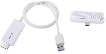YUEHISY Transmisor y Receptor HDMI Inalámbrico, 1080P 60Hz 5G 2.4G Kit Extensor de Adaptador de Pantalla Inalámbrico, 164FT/50M, para Teléfono, Computadora Portátil, TV, Proyector