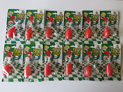 JOKES AND GAGS SQUIRT TOILET SEAT PACK OF 12/PARTY BAG FILLERS