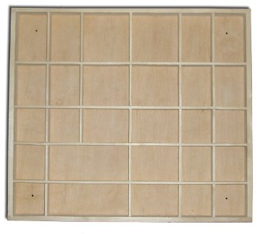 Decocraft (PD14) Display Shelves Plain Wooden Display Unit Trinket Shelf - 28 compartments