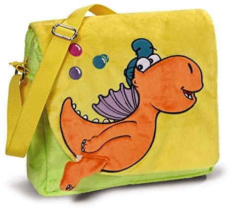 Nici 40694 40694-Kindergartentasche Der kleine Drache Kokosnuss, Plüsch 26x23x7,5cm, gelb