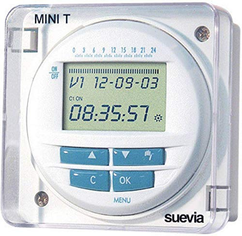 Suevia Practic Log Digitale Zeitschaltuhr für Unterputzmontage, 230 V/AC 16 A/230 V
