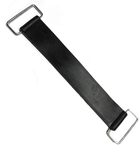 Batterie-Gummiband, elastische Riemen, fester Halter, Gummi, elastische Bandage, Batteriegurt, 17,5 x 2,5 cm, für die meisten Motorräder, Schwarz , Free Size