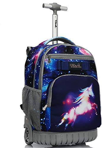 Tilami Handgepäck für Mädchen, Einhorn lila, L, Laptop