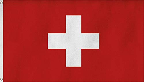 Fahne mit Messingösen 90 x 150, 150 x 250 oder 300 x 500 cm wählbar Farbe Schweiz Größe 300 x 500
