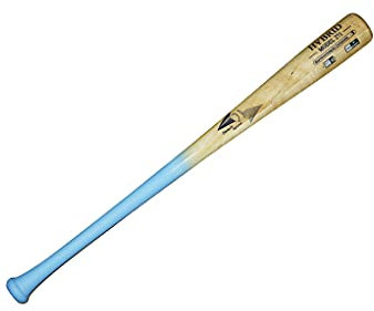 BamBooBat by Pinnacle Sports Equipment INC. Adult Maple/Bamboo Hybrid Baseball Bat, Light Blue Handle/Natural Barrel 271 Balanced, 33