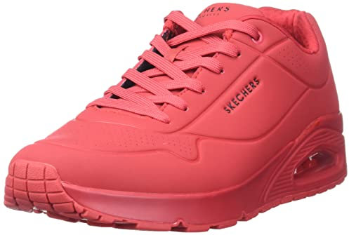 Skechers Herren Uno Stand On Air Sneaker, Red Durabuck Mesh, 42.5 EU