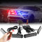 Teguangmei 4x6 LED Luz de Advertencia Estroboscópica de Emergencia 4 en 1 con Control Remoto Inalámbrico,para Camión Vehículo Remolque Caravan Camper Luz de Advertencia Intermitente DC12V-Rojo y Azul