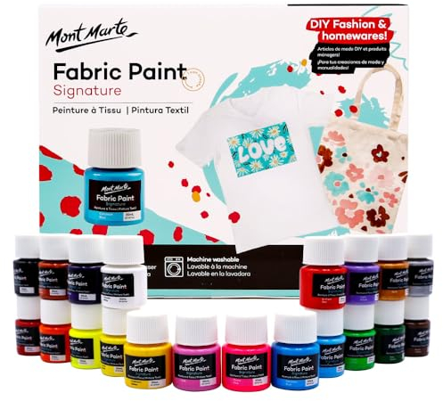 Mont Marte PMHS0077 Fabric Paint Set - 20ml Set of 20