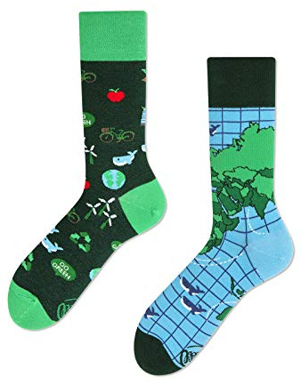 Many Mornings Unisex Save The Planet Mismatched Socken