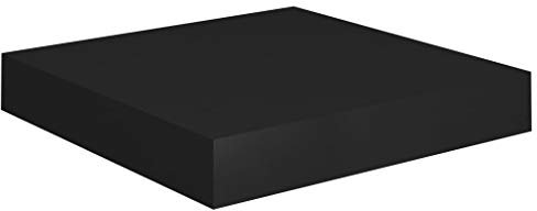 vidaXL Wandregal Schwebend Hängeregal Wandboard Bücherregal Regalbrett Schweberegal CD DVD Regal Dekoregal Schwarz 23x23,5x3,8cm MDF