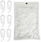 White Plastic Curtain Hooks for Door Curtain,Window Curtain,Curtain Header Tape Drapery Hooks 2.8x1.2cm (120 PACK）