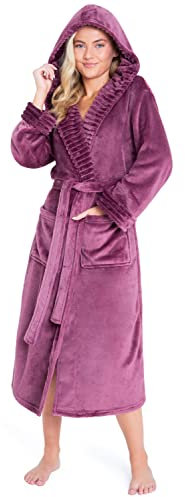 CityComfort Accappatoio da donna in pile felpato (Orchidea, S)